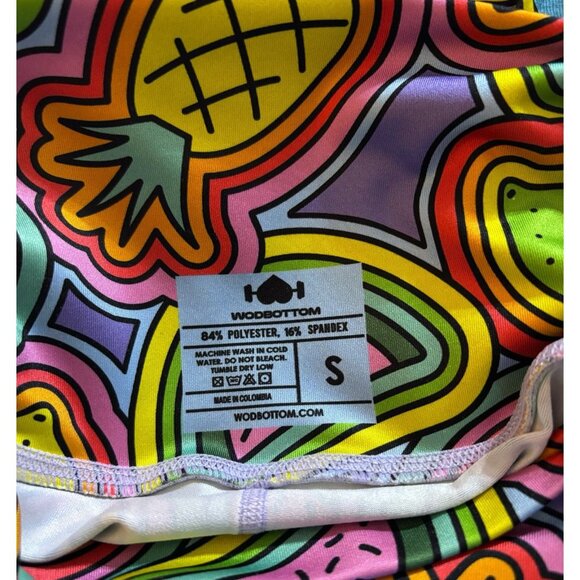 WodBottom Women’s Black Multicolor Stretch Fitness Gym Shorts Size Small - Picture 6 of 6